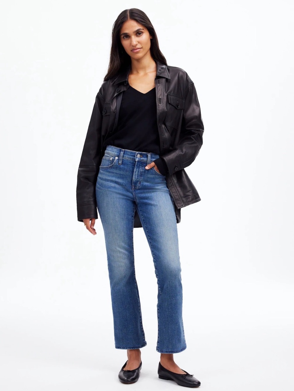 Madewell Mid Rise Kick Out Jeans Sz 28 Petite